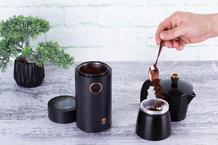 Produktbild BerlingerHaus Coffee grinder ELECTRIC COFFEE GRINDER Black ROSE EDITION BH