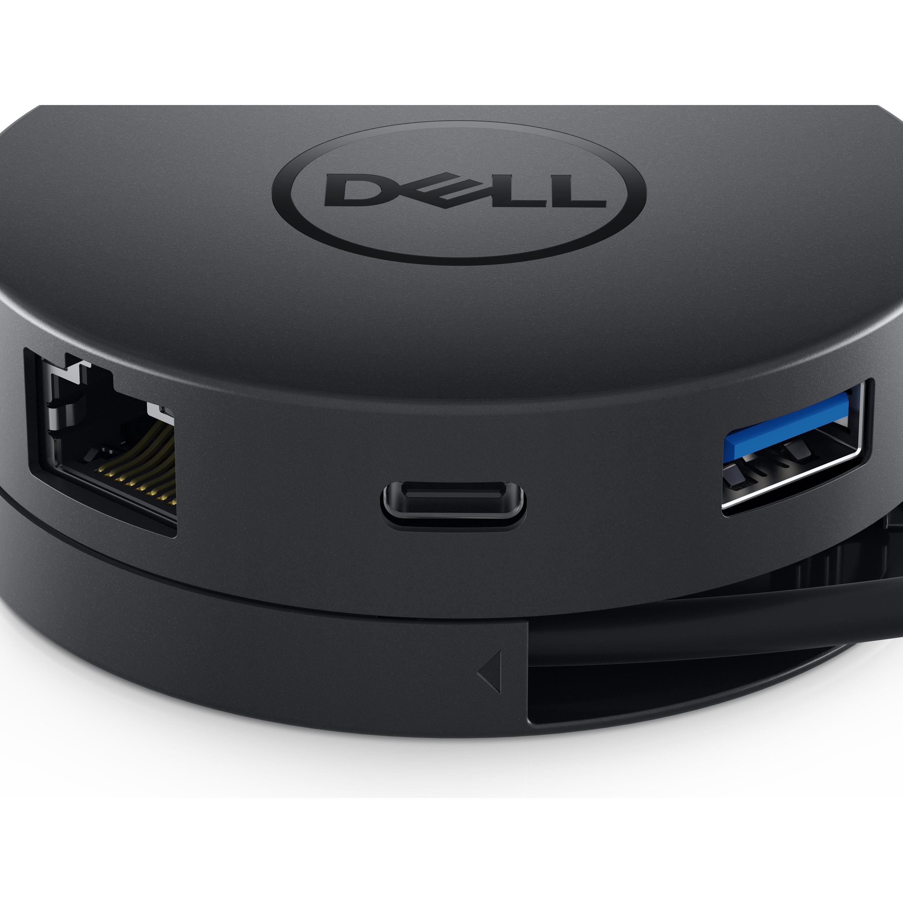 Dell DA300 (USB-C, 1 Port), Dockingstation + USB Hub, Schwarz