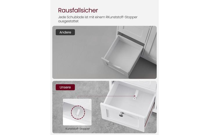 Immagine prodotto Vasagle Cassettiera (60 x 30 x 80 cm)