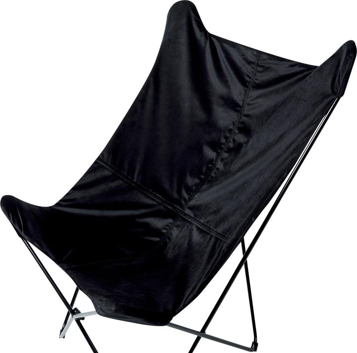 Immagine prodotto Beliani Poltrona Butterfly Tessuto Velluto Nero NYBRO