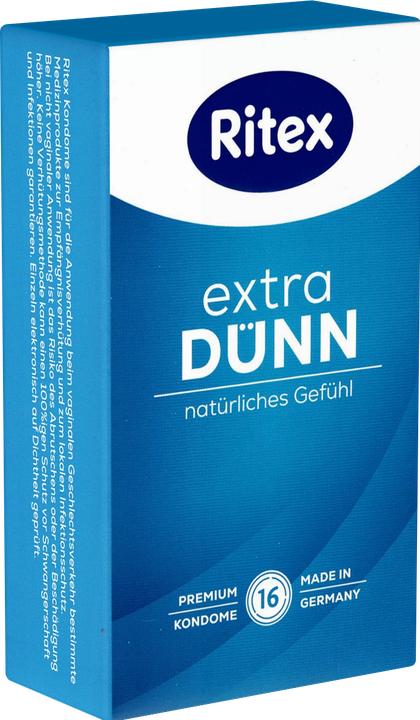 Image du produit Ritex «Extra Dünn Natürlich» Kondome 16 Stück, 0,06 mm, 53 mm, vegan, silikonbefeuchtet, geruchsfrei (16 pcs)