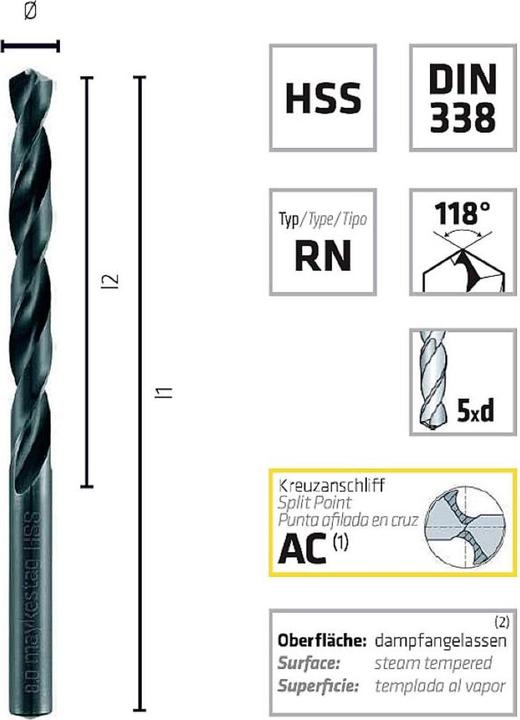 Actual product image Alpen Twist drill HSS - MAYKESTAG (7 mm)