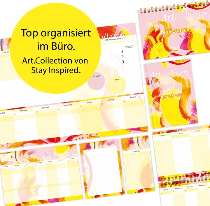 Image du produit Set de blocs-notes DIN A5. 2 blocs-notes 50 pages par bloc au format A5 avec un design coloré a (A5, Blanc, Couverture souple)