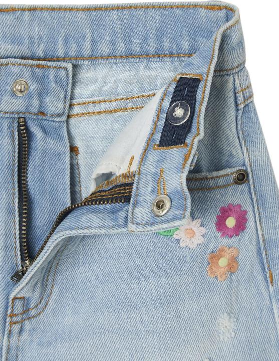 Produktbild Vertbaudet Mädchen Jeans-Shorts mit gestickten Blumen (110)