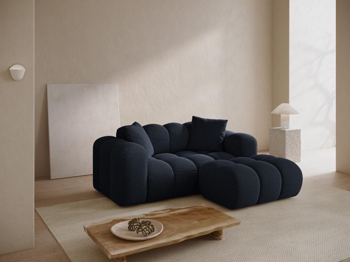 Actual product image Cosmopolitan Design Pouf, "Treno", 1 Seat, Navy Blue, 90x70x42 Made in Europe