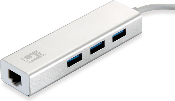 LevelOne Adapter USB3.0-> 10/100/1000,3xUSB3.0 si (USB-A, 3 ports)