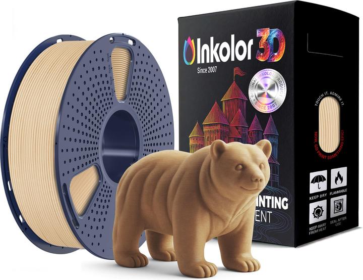 Produktbild Inkolor 3D Filament Holz (Holz, 1.75 mm)