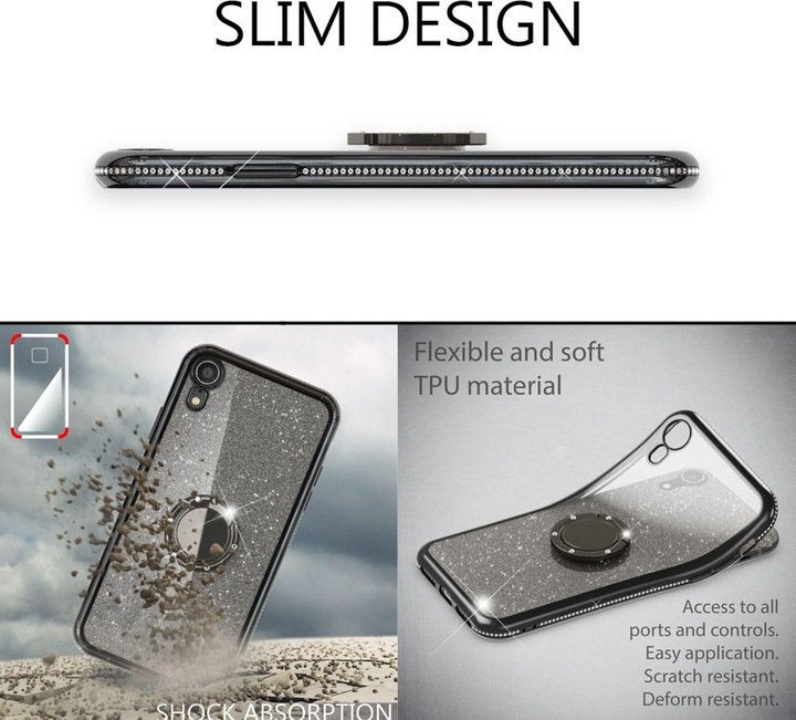 Produktbild Nalia Ring Hülle Glitzer (Apple iPhone XR)