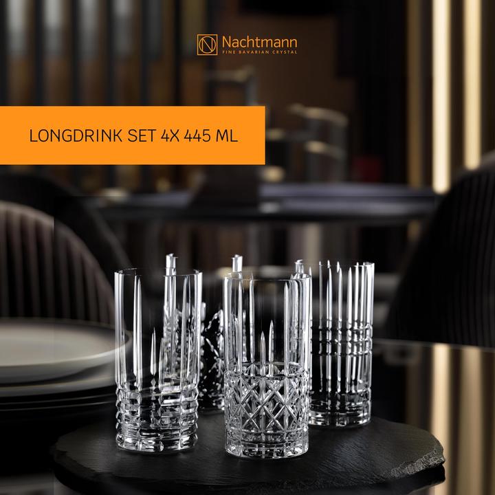 Actual product image Nachtmann Long drink tumbler Highland 37.5 cl 15.1cm Ø7.7cm Set of 4 (3.75 dl, 4 x, Long drink glasses)