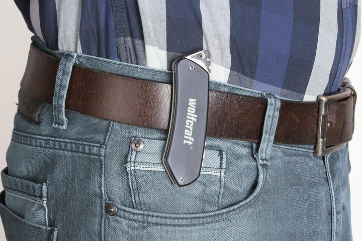 Produktbild wolfcraft 1 Alu-Freizeitmesser, einziehbare Klinge (Cutter)