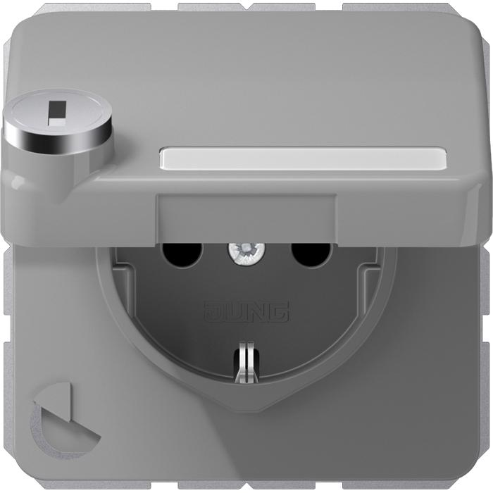 JUNG, Steckdose, SCHUKO-Steckdose 16A 250V CD 1520 NAKLSL GR