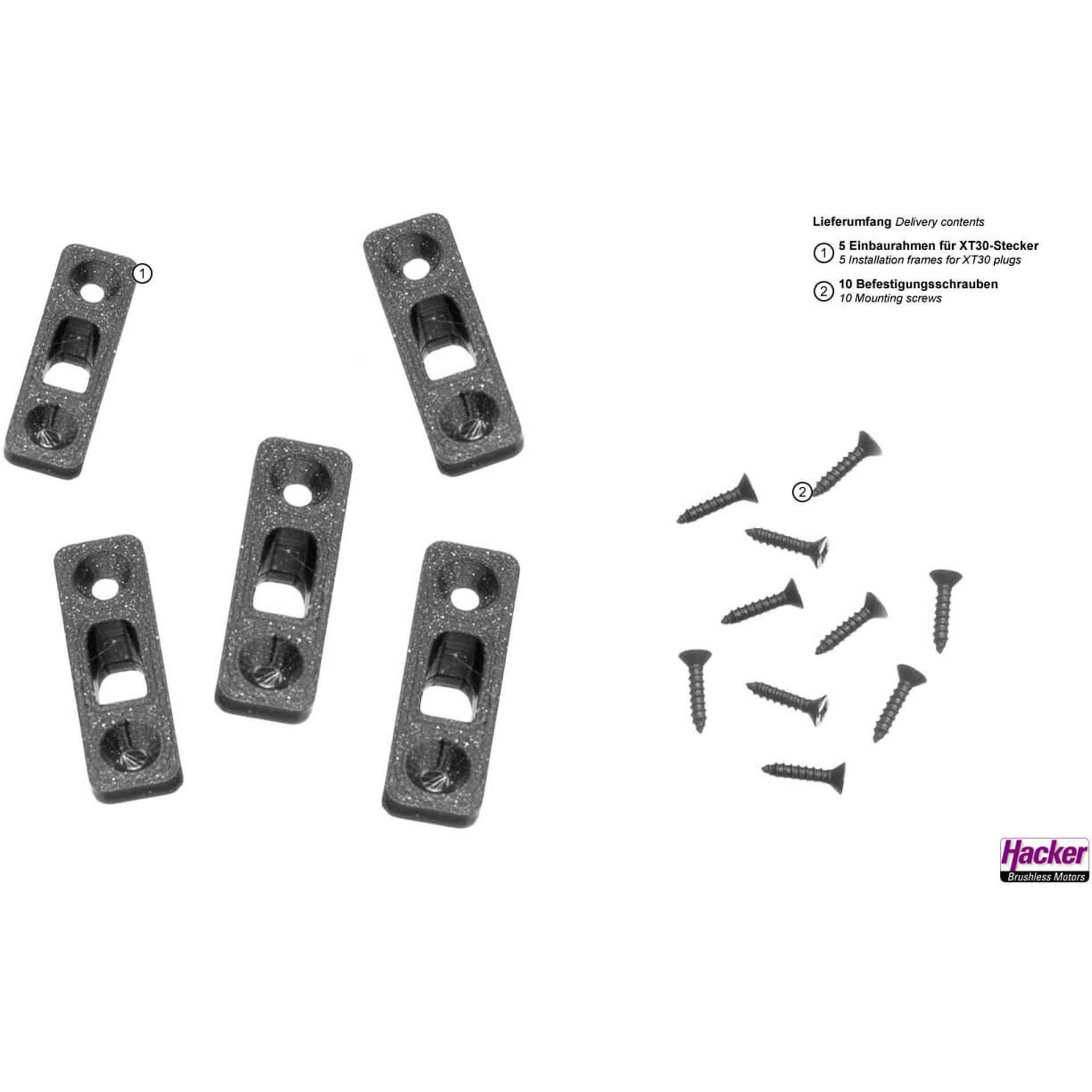 Thumbnail - Hacker einbaurahmen für xt30-stecker