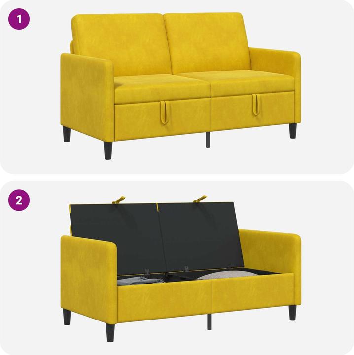 Produktbild vidaXL Sofa mit Stauraum (2-Sitzer)
