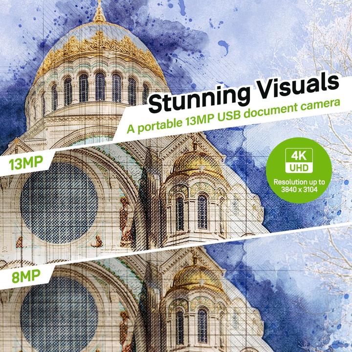 Produktbild Ipevo V4K Ultra 13MP Dokumenten-/Webkamera (UHD)