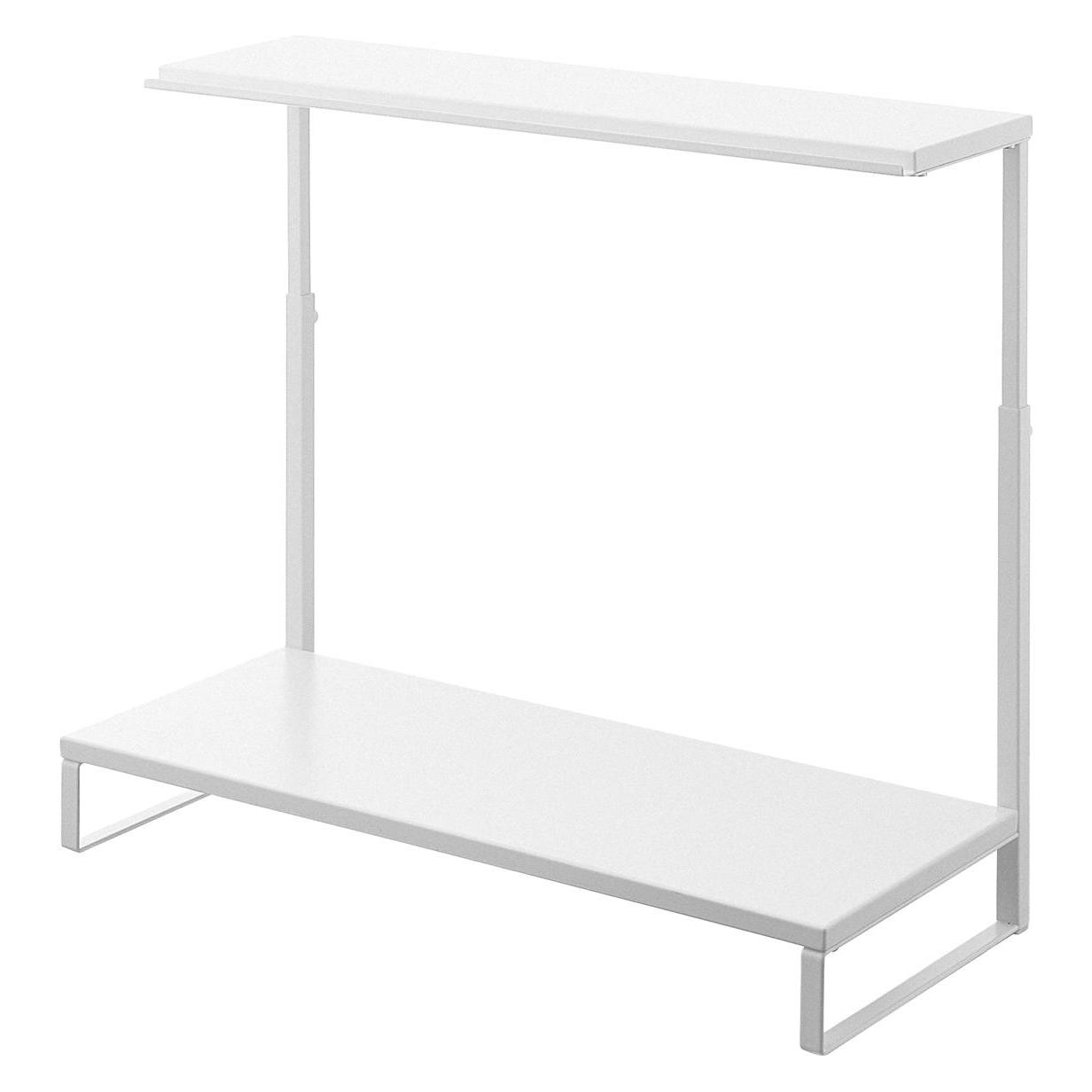 Yamazaki 2-stöckiger Monitorständer Tower, Monitor Erhöhung, Weiss