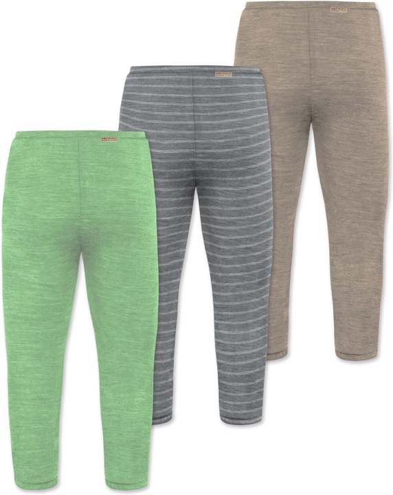 Immagine prodotto Normani Confezione da 3 pantaloni baby merino con piedini - 9543 (74)