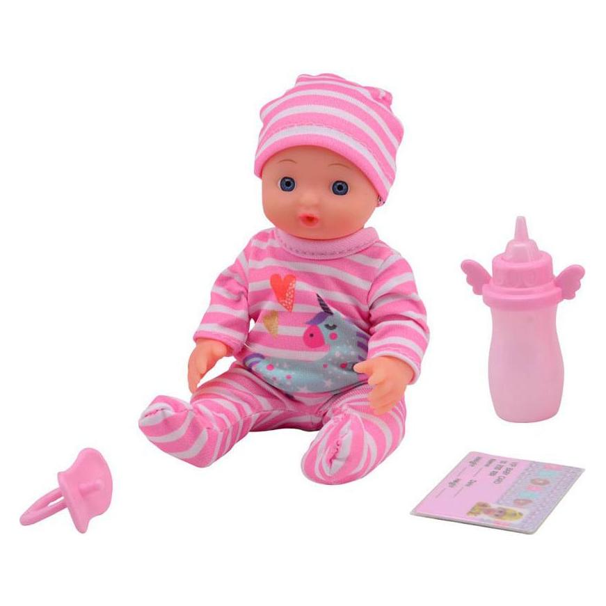 Baby Rose Drinkende En Plassende Babypop, 17 Cm