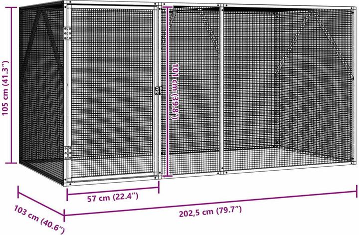 Image du produit vidaXL Vogelvoliere