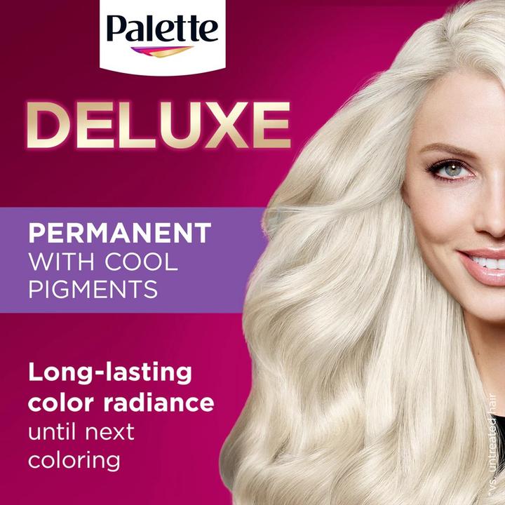 Actual product image Palette Deluxe Oil-Care Permanent Colouring Hair Dye with 11-11ond Ultra Titanium M (11-11 Blond Ultra Titanium)