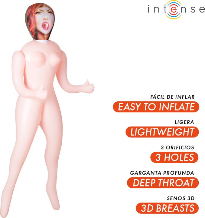 Actual product image Intense Dolls - Aufblasbare Puppe Scarlett Mit Drei ã–Ffnungen