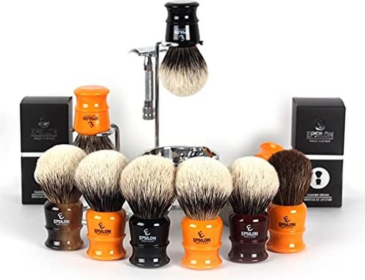 Productafbeelding Epsilon Butterscotch shaving brush roof tip silver 5026mm (Das)