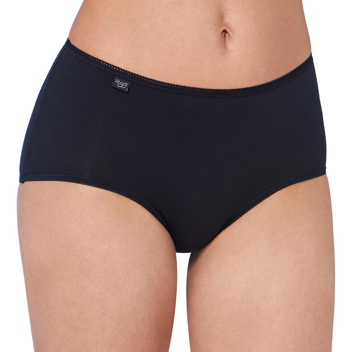 Thumbnail - Sloggi, Damen, Unterhosen, 6er Pack 24/7 Cotton Midi Slip, Schwarz, (52, 6er Pack)