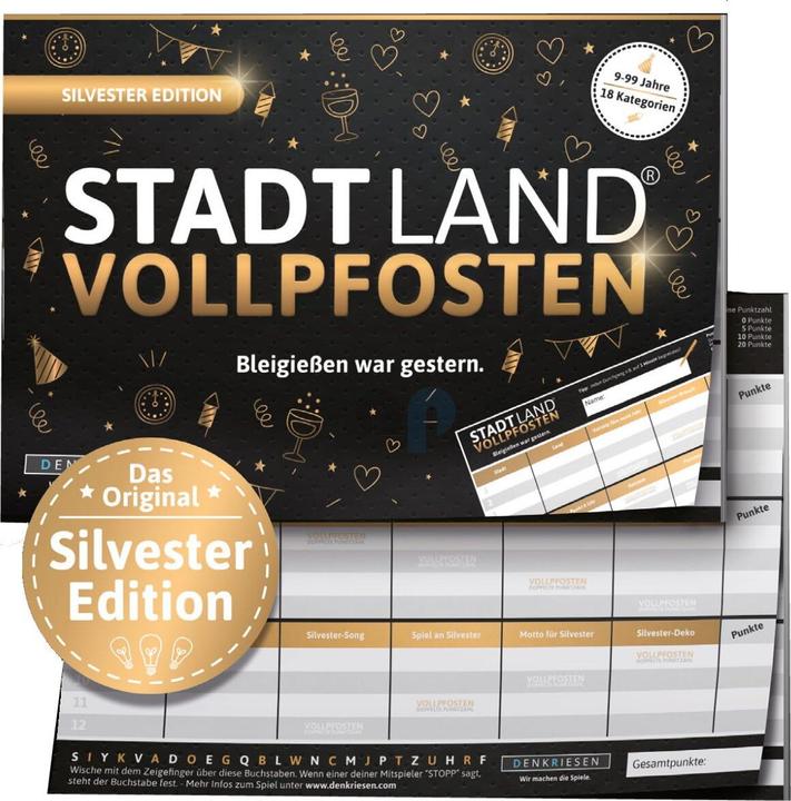 Produktbild Denkriesen Stadt Land Vollpfosten - A4 Block Silvester Edition (d) (Deutsch)