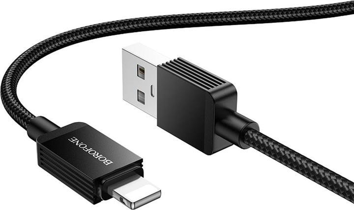Image du produit Borofone Câble USB-A vers Lightning BX120 Placer, 18W, 2.4A, 1m, Noir (1 m, 18 W)