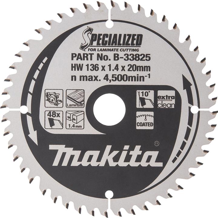 Actual product image Makita SPECIALIZED Saw blade 136x20x48Z (B-33825)