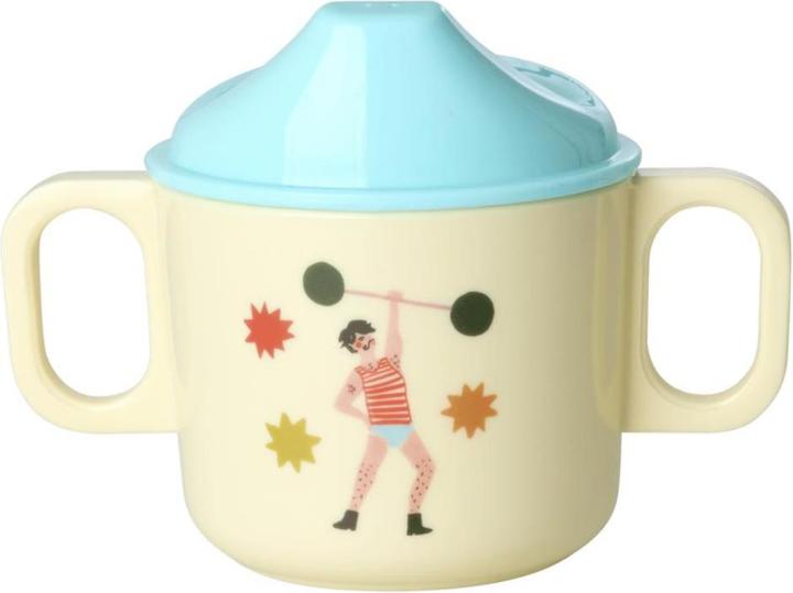 Rice - Melamine 2 Handle Baby Cup with Fun Fair Print - Mint - 250 ml