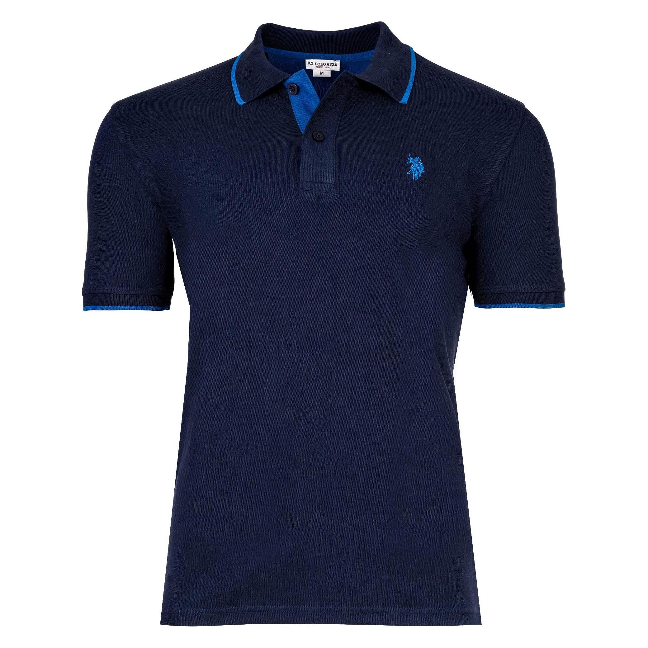 U.S. Polo, Herren, Shirts, Assn. Shirt Poloshirt Fashion Polo Shortsleeve, Blau, (M)