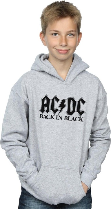 Immagine prodotto AC/DC Back in Black Logo Felpa con Cappuccio Ragazzi (152, 158)