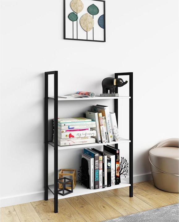 Immagine prodotto VCM Scaffale in metallo per libri Flakos 3-fold (56 x 24 x 100 cm)