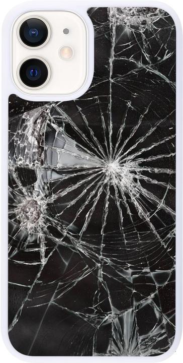 Produktbild PhoneLook Hülle Silikon weiss Broken Screen (Apple iPhone 12 mini)