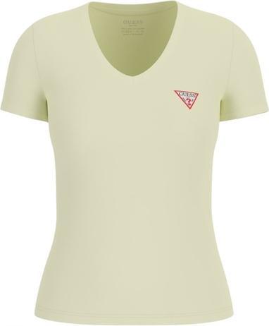 Actual product image Guess Damen T-Shirt Vn Mini Triangle Light Lime (M)