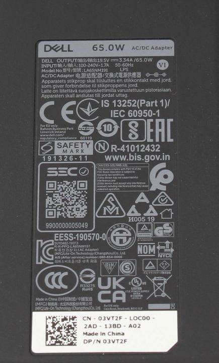 Actual product image Dell 6TFFF (65 W)