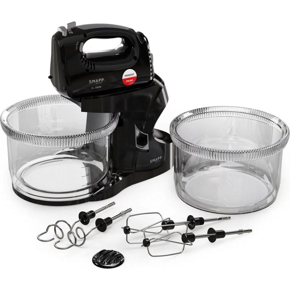 Thumbnail - Smapp Handmixer Mixer mit Schüssel 451.88 2 Schüsseln schwarz Sicher einkaufen mit Lieferung nach Hause, Handmixer, Schw...