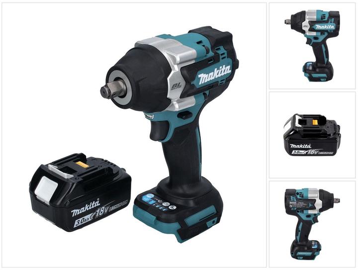 Actual product image Makita DTW 700 F1 Battery impact wrench 18 V 700 Nm 1/2" XPT Brushless + 1x rechargeable battery 3.0 Ah - (Rechargeable battery operated)