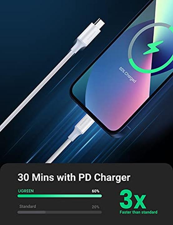 Produktbild Ugreen MFi -C auf -Ladekabel (1 m, USB 2.0, 18 W)