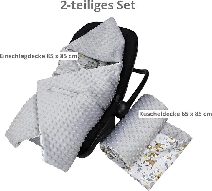 Immagine prodotto TupTam 2-teiliges Einschlagdecken-Set (85x85 cm) (85 x 85 cm)