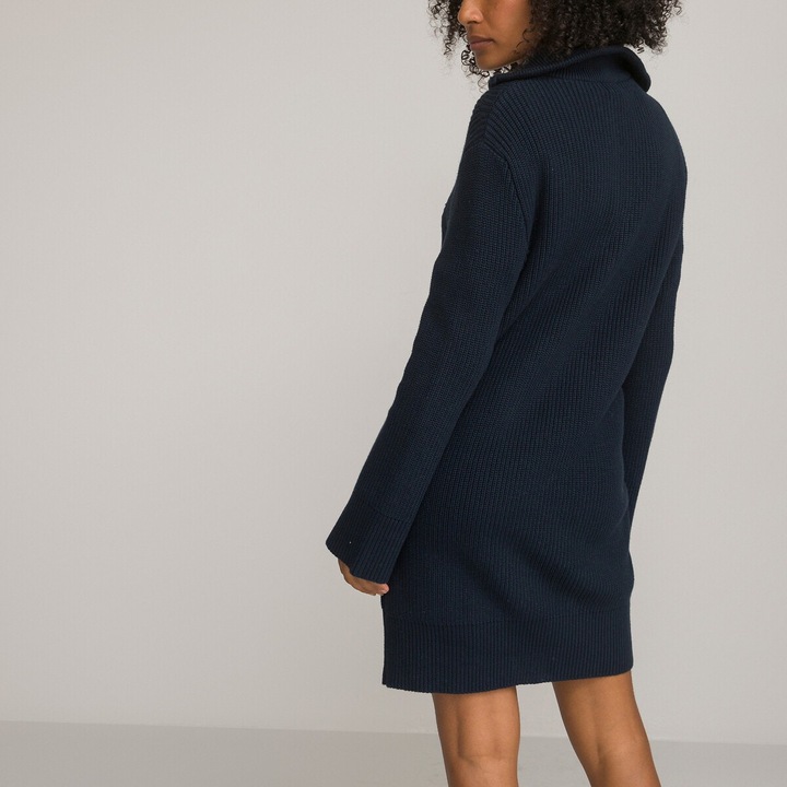 Image du produit La Redoute Collections Robe tricotée manches longues & col troyer (L)
