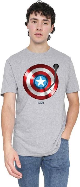 Actual product image Captain America Mens Record Shield T-Shirt (3XL)
