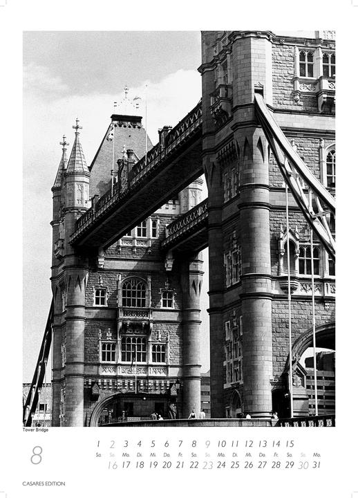 Produktbild London schwarz-weiss 2026 L 59x42cm