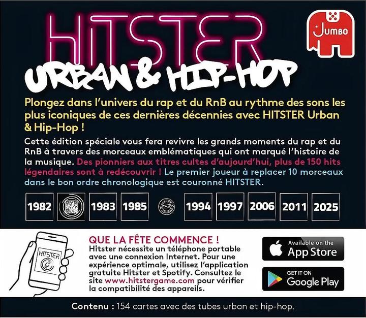 Image du produit Dujardin Hitster Urban et Hip Hop, f (Français, 2 - 10 Joueur)