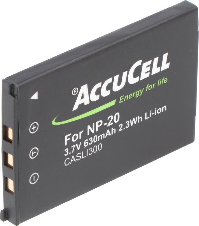 Produktbild AccuCell Akku passend für Casio NP-20 Akkuty Casio Exilim EX-M1, EX-M2, Casio NP20, Sony NP-20DBA