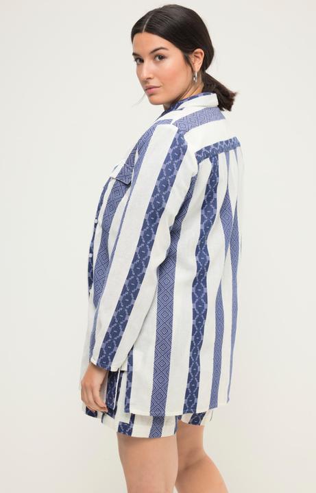 Produktbild Studio Untold Hemdbluse, Wide Shape, Streifen, Brusttaschen, Langarm (50, 52)