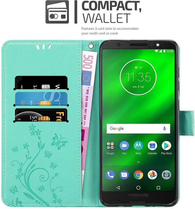 Produktbild Cadorabo Flower Book Cover (Motorola Moto G6 Plus)