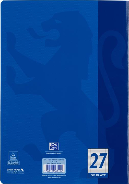 Produktbild Oxford Schulheft, A4, Lineatur 27 (A4, Liniert, Harter Einband)