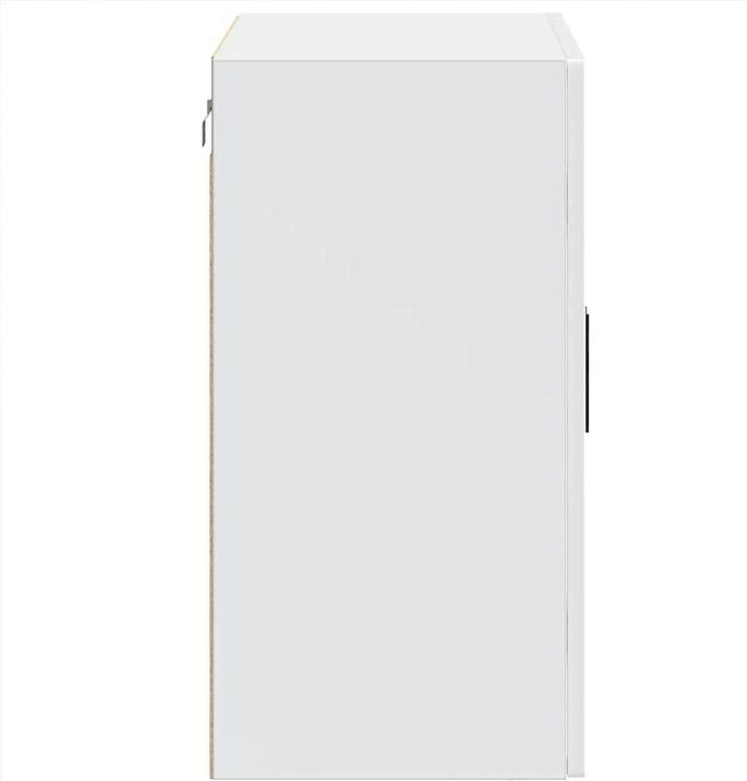 Image du produit VidaXL Armoire suspendue de cuisine avec porte en verre Porto blanc brillant Armoire murale de cuisine (80 x 31 x 60 cm)