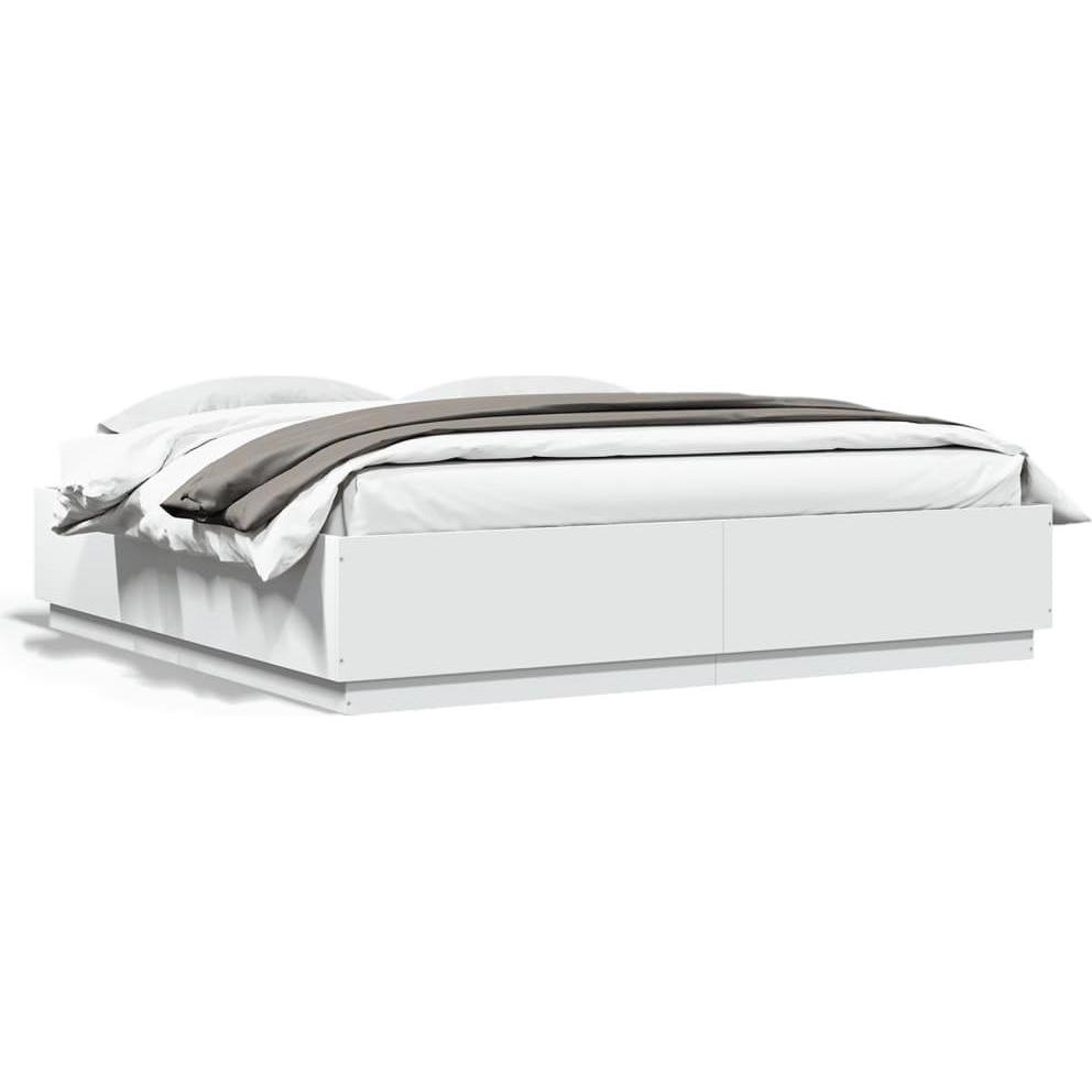 VidaXL, Bett, Bettgestell mit LED (200 x 200 cm)